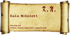 Kala Nikolett névjegykártya